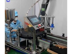 Máy chiết rót tinh dầu và đóng nắp chai tự động