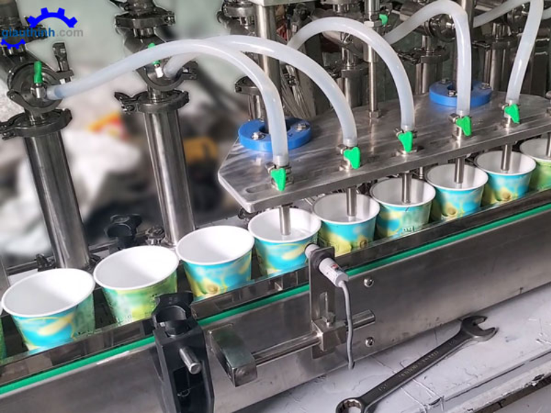 Ứng dụng máy chiết rót tàu hũ theo dây chuyền
