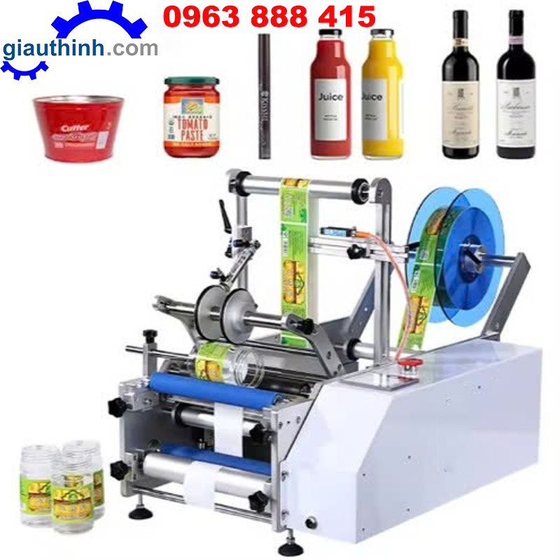 Máy dán nhãn chai tròn bán tự động
