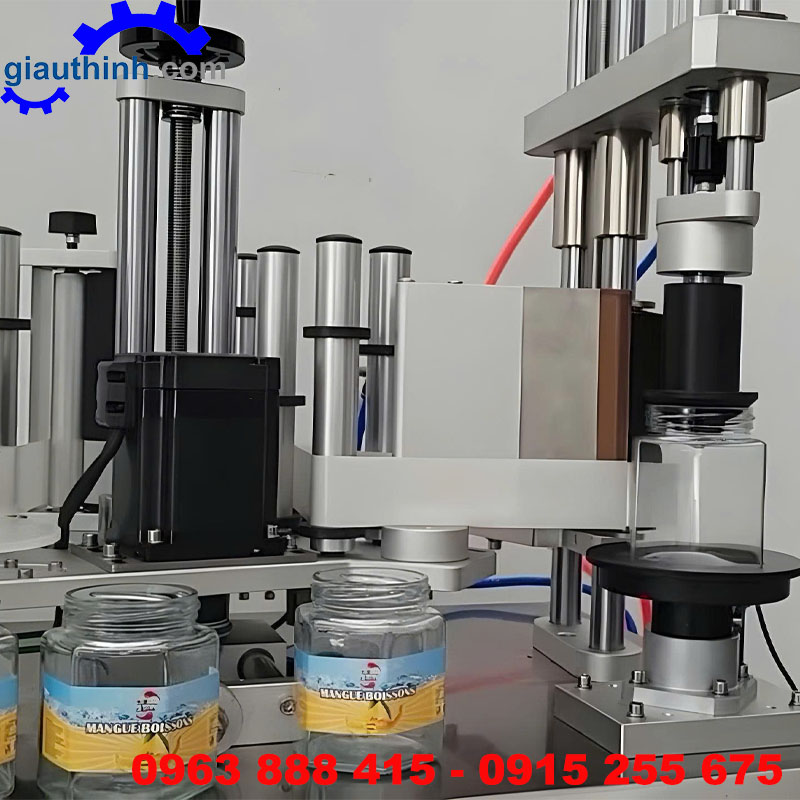Máy dán tem nhãn chai lục giác